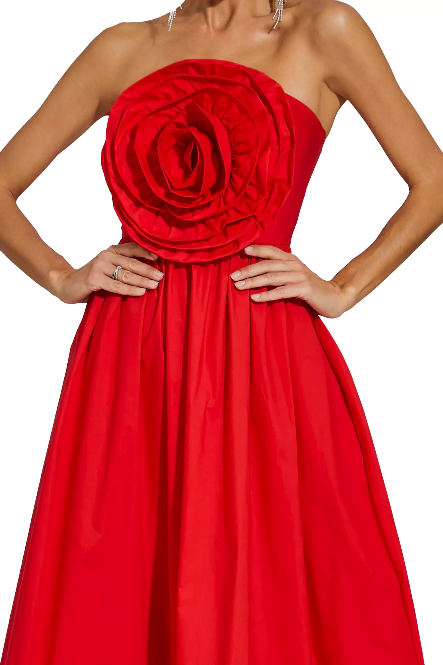 Vestido Bacio de Rosas - Vermelho