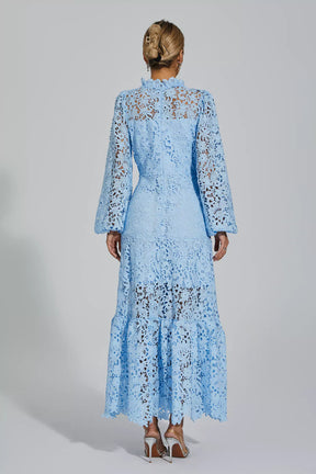 Vestido Givency Renda  - Azul