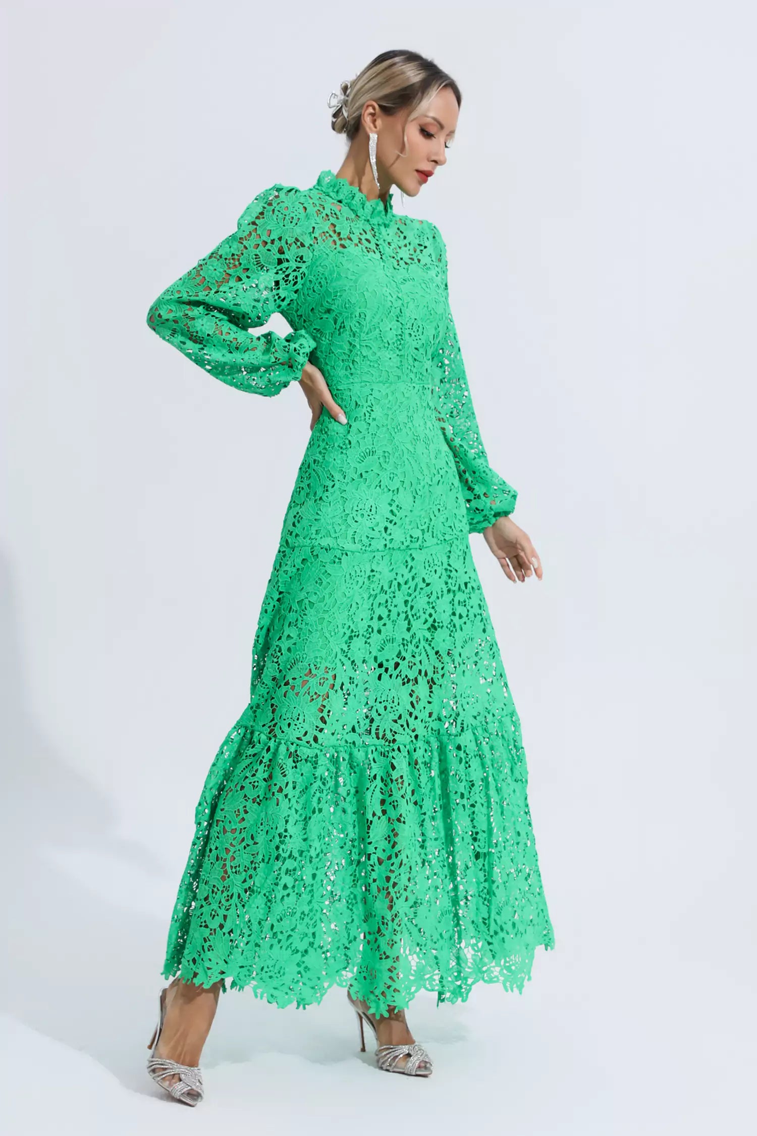 Vestido Givency Renda  - Verde