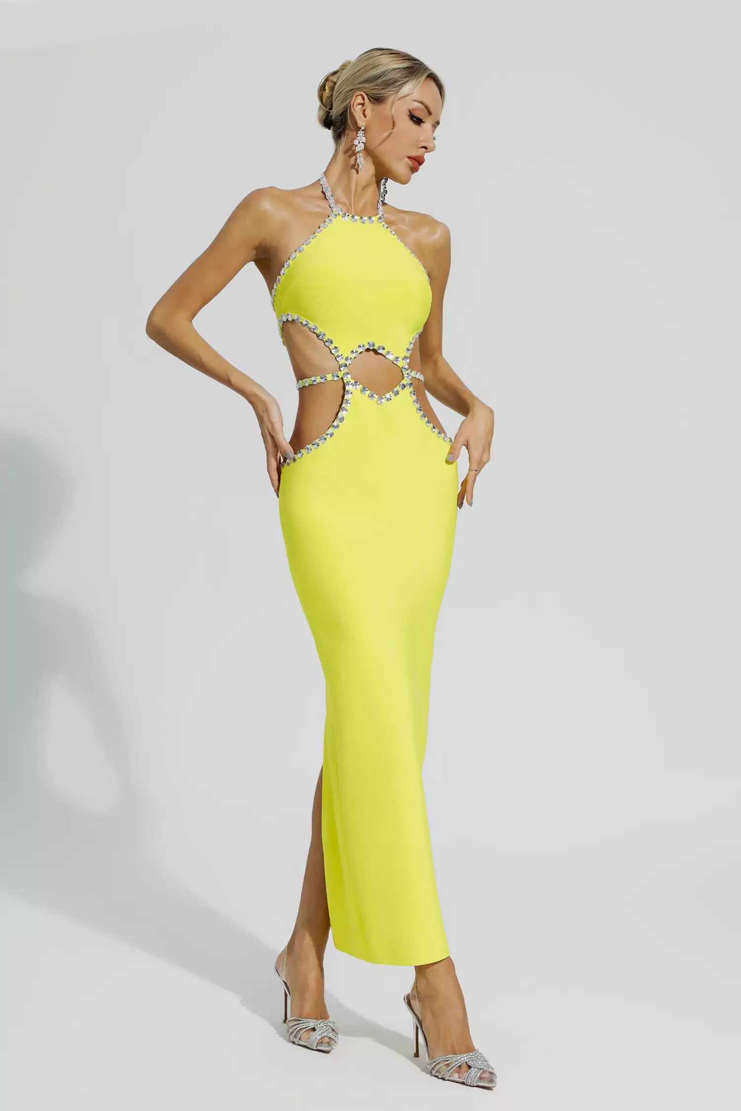 Vestido Midi Voglia - Amarelo Limão